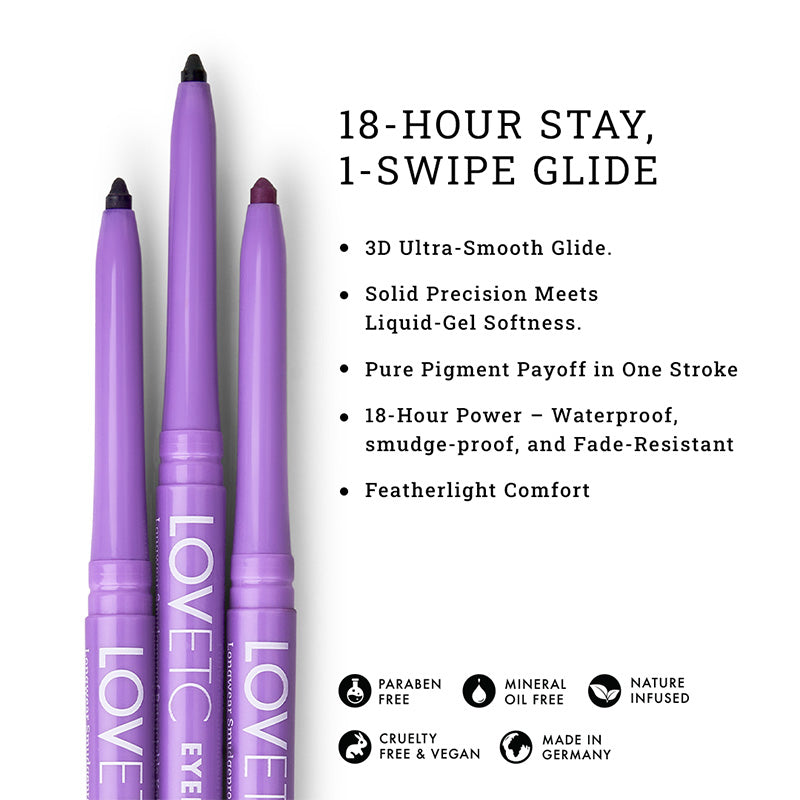 LOVETC On The Go Kit - High-Definition Matte Lipstick , Treatment-Oil Lip Balm, Smudge-Proof Retractable Kajal