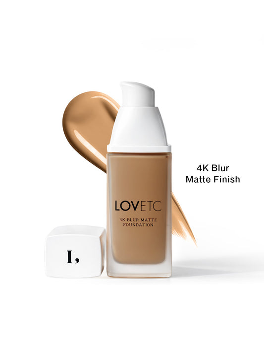 Ace, Face, Etc - 4K Blur Matte Foundation, Mocha (33 ml) with Free Limited-Edition Red Luxe Pouch