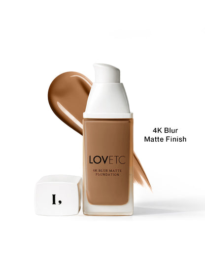 Ace, Face, Etc - 4K Blur Matte Foundation, Cocoa (33 ml) with Free Limited-Edition Red Luxe Pouch