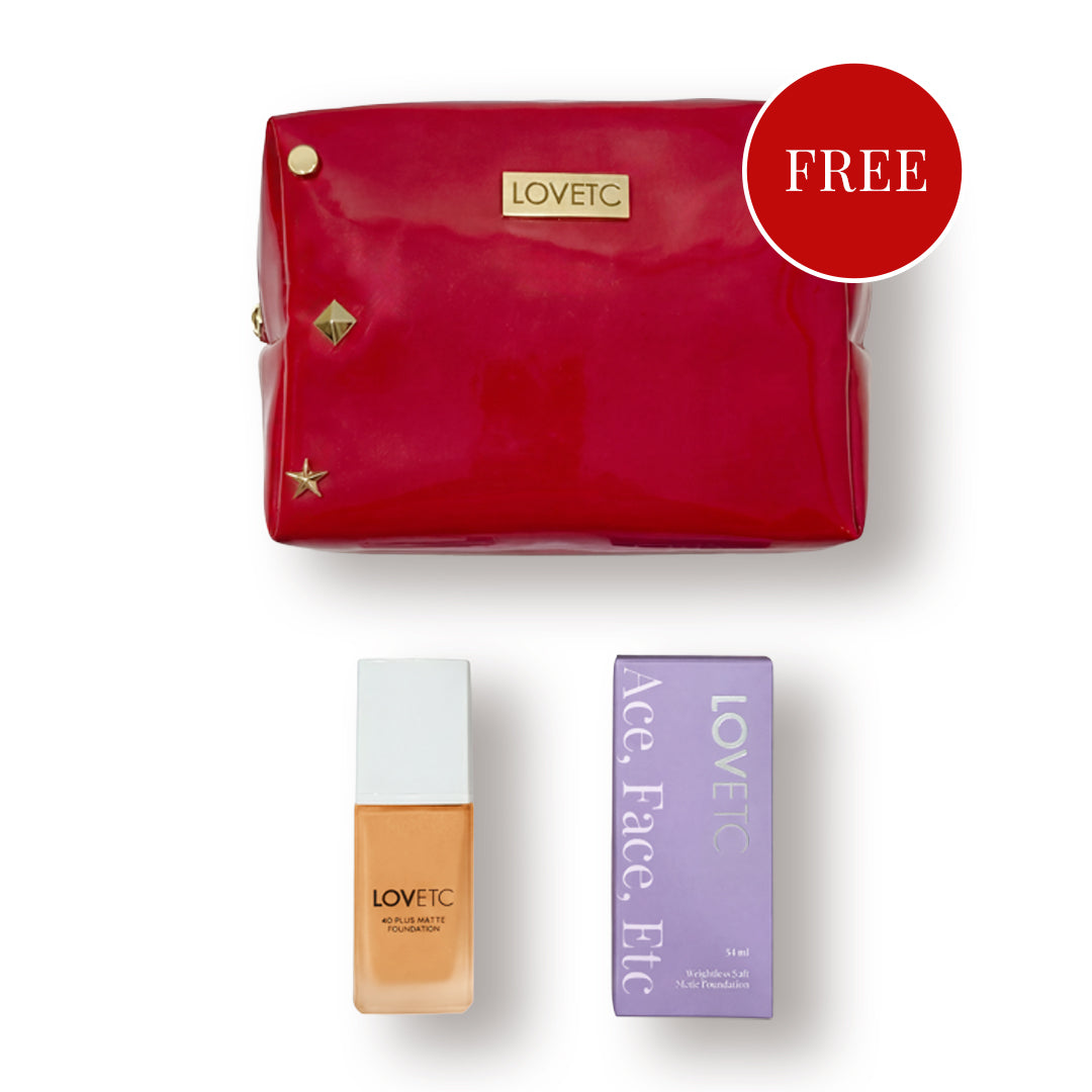 Ace, Face, Etc - 4K Blur Matte Foundation, Butterscotch (33 ml) with Free Limited-Edition Red Luxe Pouch
