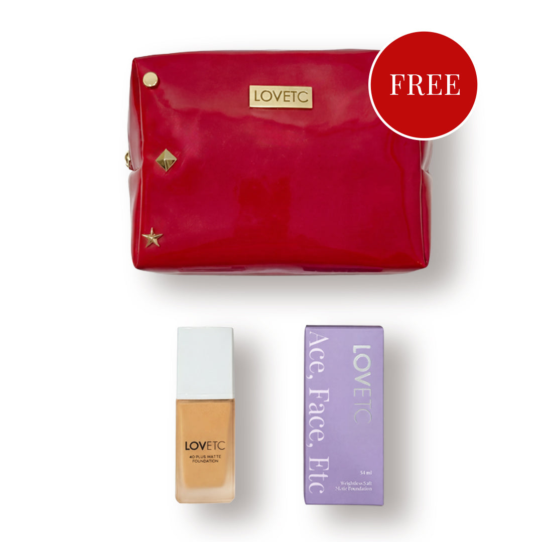 Ace, Face, Etc - 4K Blur Matte Foundation, oat (33 ml) with Free Limited-Edition Red Luxe Pouch