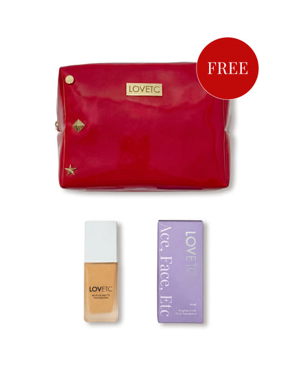 Ace, Face, Etc - 4K Blur Matte Foundation, oat (33 ml) with Free Limited-Edition Red Luxe Pouch