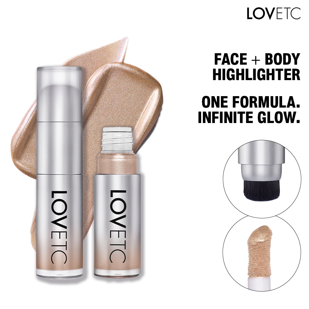 LOVETC 3-in-1 Face & Body Highlighter - 9ml