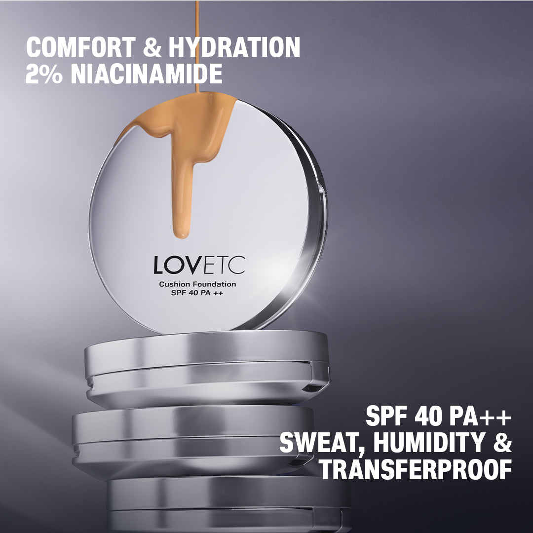LOVETC 4K Weightless Velvet Matte Cushion Foundation SPF 40 PA++ (12g)